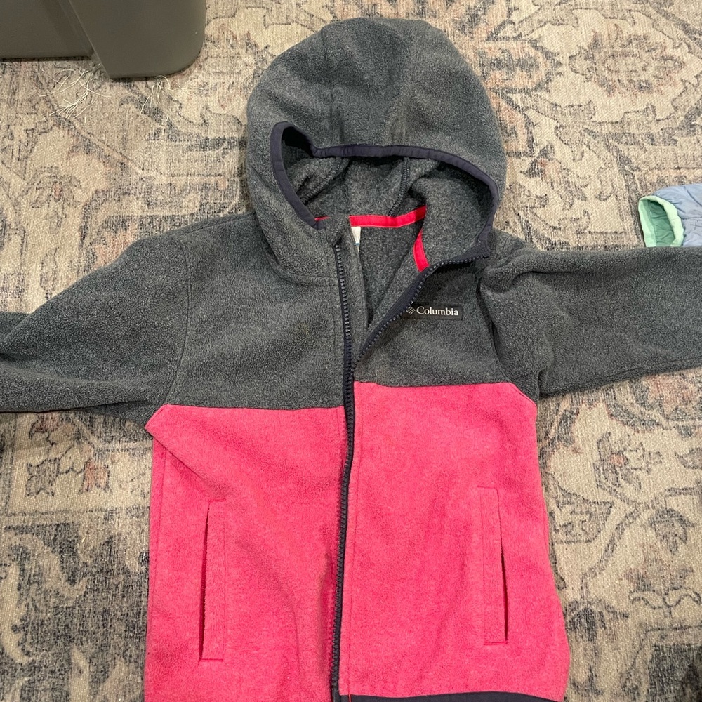 Columbia Kids' Hoodie in Pink and Gray